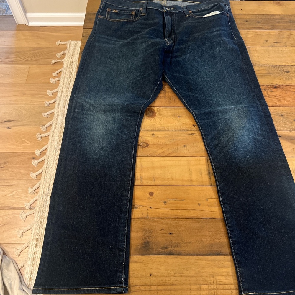 Dark wash Polo Ralph Lauren slim straight leg jeans